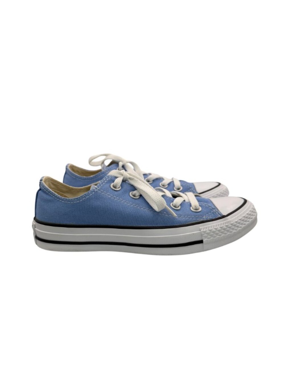 Converse All Star Low Top Lace Up Canvas Pioneer Blue Sneakers (5) - Picture 2 of 15